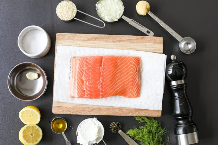 Ingredients for Four Ingredient Salmon Burgers - Healthyish Foods