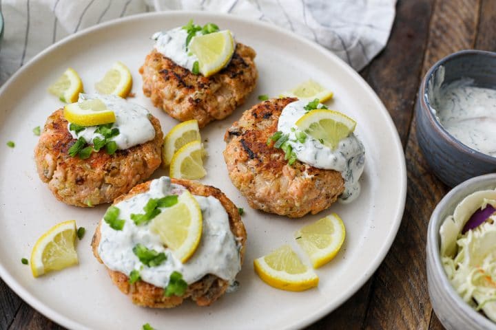 Four Ingredient Salmon Burgers - Healthyish Foods