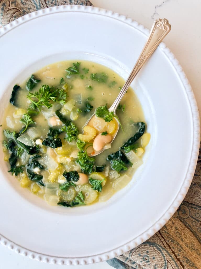 Healthyish Brand: Kale and White Bean Soup