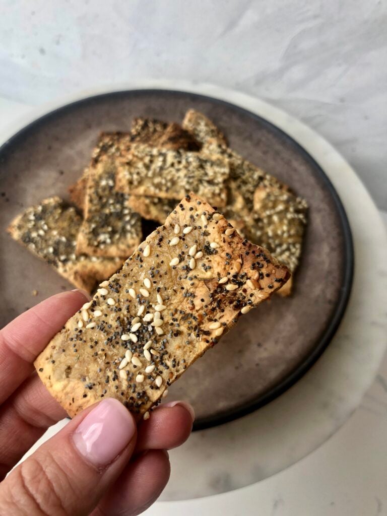 2 Ingredient Gluten Free Tofu Crackers, Healthyish Brand 