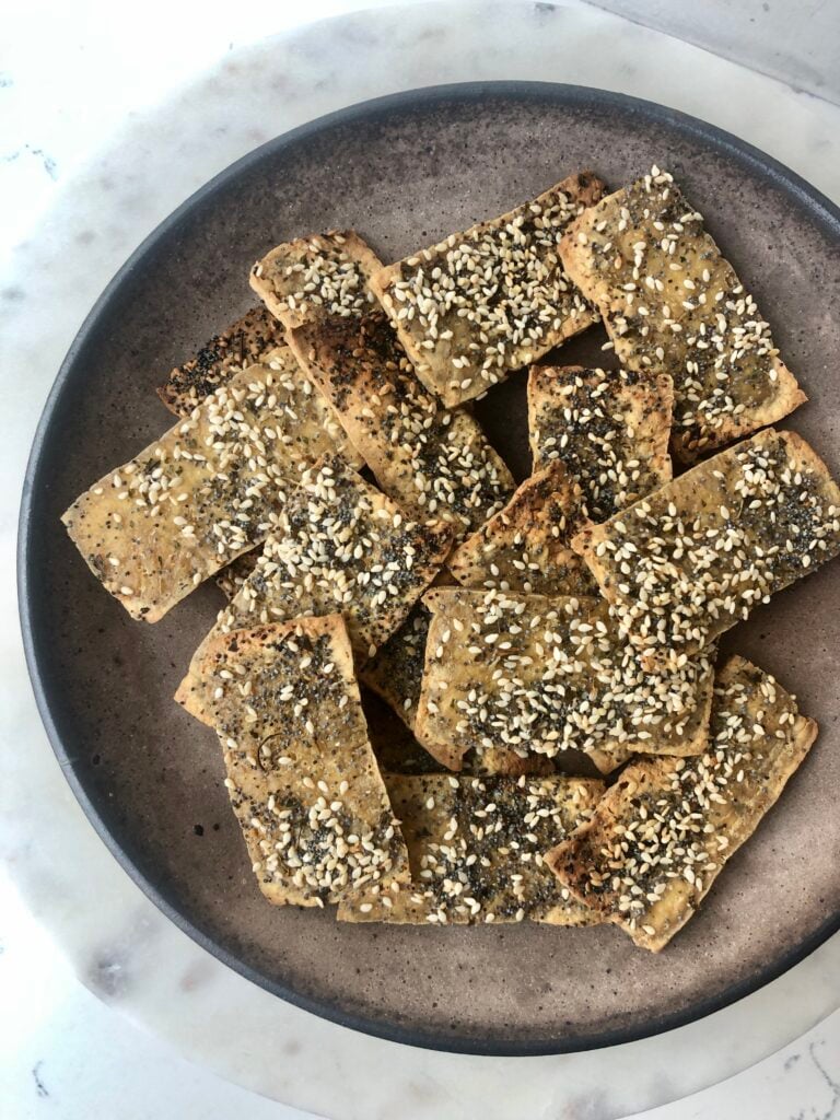 2 Ingredient Gluten Free Tofu Crackers, Healthyish Brand 