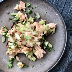 Baked Salmon Salad with Spicy Creamy Sauce - Healthyish