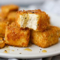 Panko Crusted Tofu Nuggets with Honey Lemon Sauce