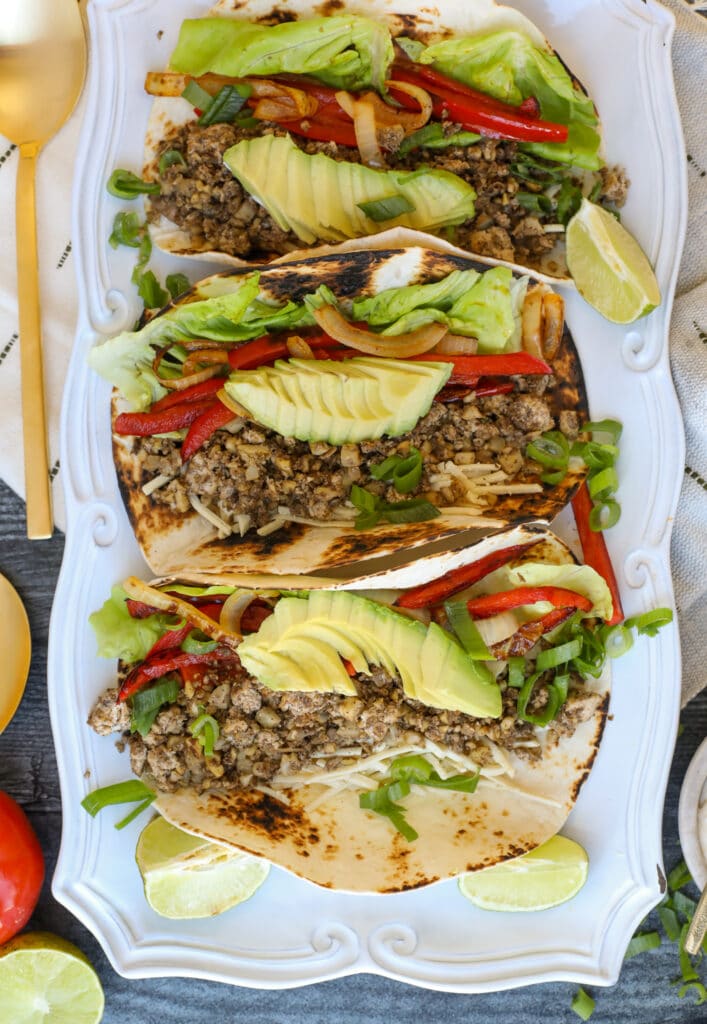 Plant Based “Ground Beef” Tacos - Healthyish Foods 