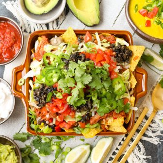 Loaded Vegan Nachos and Queso Cheese - Healthyish Foods
