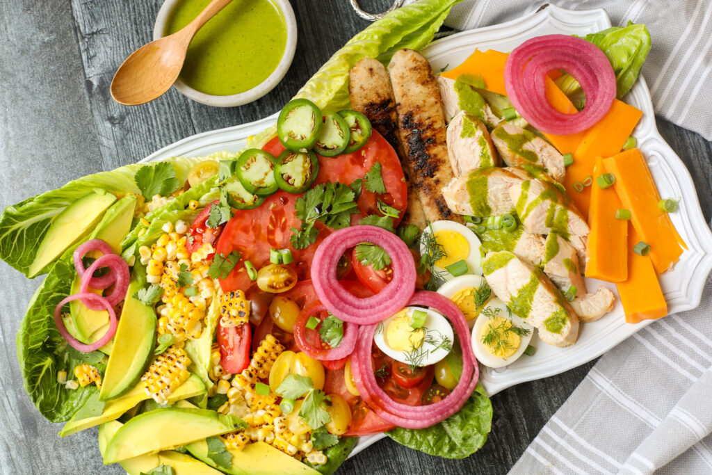 Cobb Salad with Cilantro Lime Dressing – Healthyish Foods