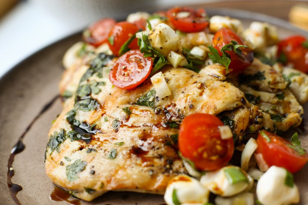 Caprese Grilled Chicken Paillard - Healthyish Foods