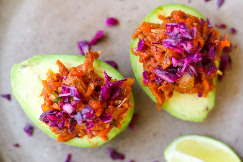 Plant-Based “Pulled Pork” Cups- Healthyish Foods