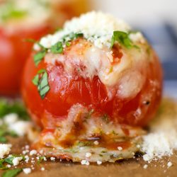 Pizza Stuffed Roasted Tomatoes - Healthyish Foods
