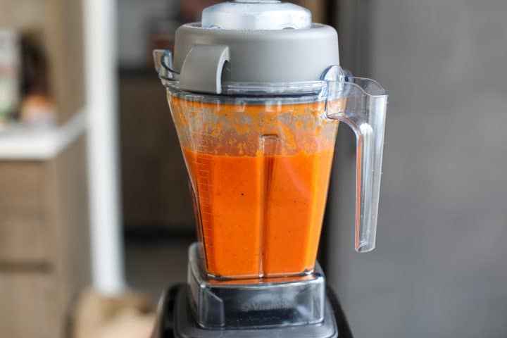 sauce in a blender, smooth and creamy.