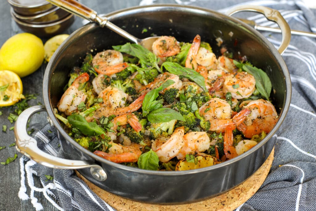 Lemon Pepper Shrimp with Roasted Broccoli – Healthyish Foods