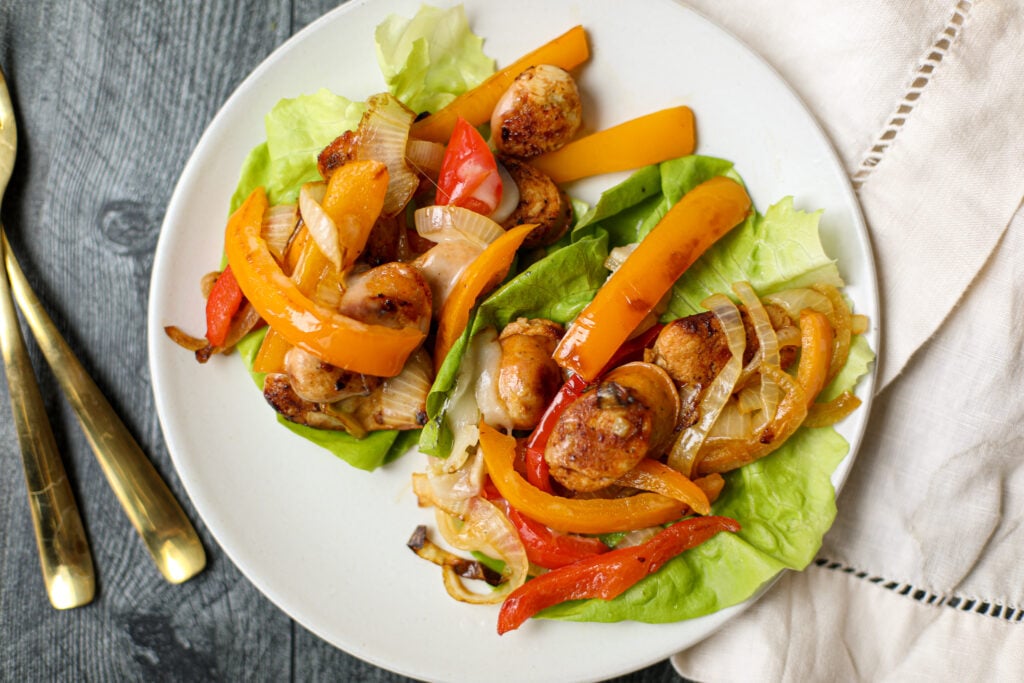 Chicken Sausage Lettuce Cups – Healthyish Foods