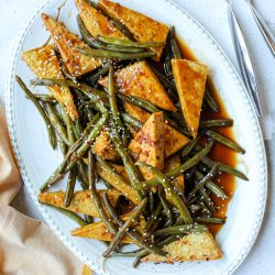 Crispy Tofu and Green Beans with Balsamic Soy Sauce – Healthyish Foods