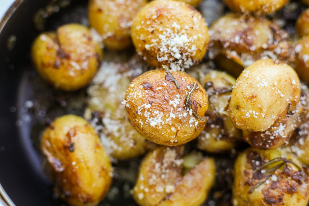 Panfried Smashed Potatoes Recipe