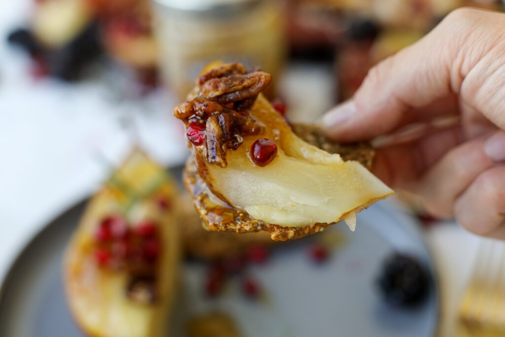 Roasted Pears with Fig Spread and Brie – Healthyish Foods