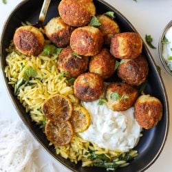 Greek Chicken Meatballs with Tzatziki Sauce – Healthyish Foods