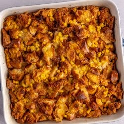 baked cornbread pudding.