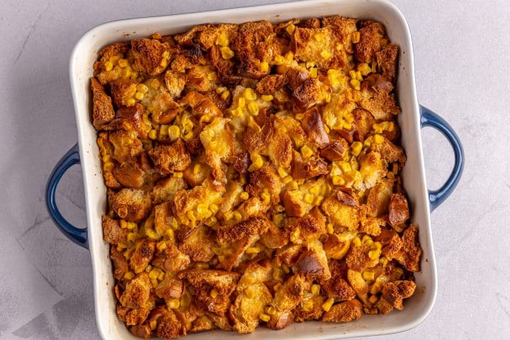 baked cornbread pudding. 