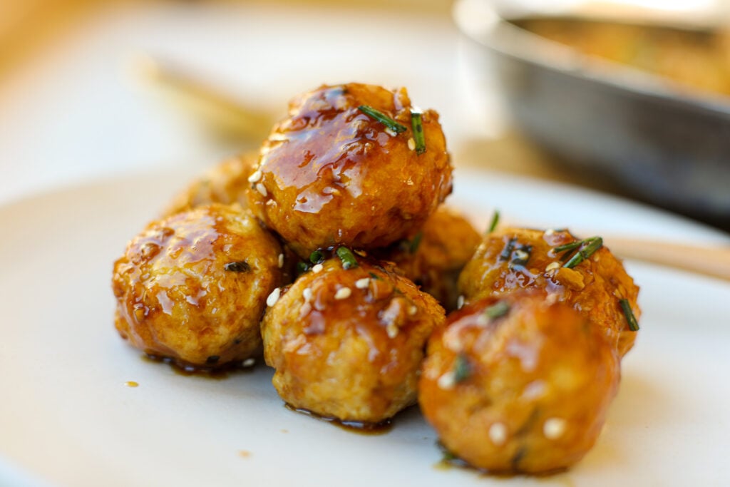 Saucy Asian Meatballs- Healthyish Foods