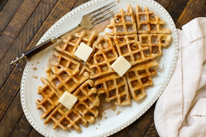Cinnamon Bun Waffles – Healthyish Foods
