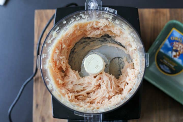 ground chicken in a food processor.