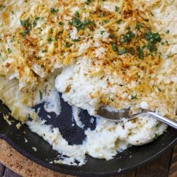 Parmesan Cauliflower Mash Gratin