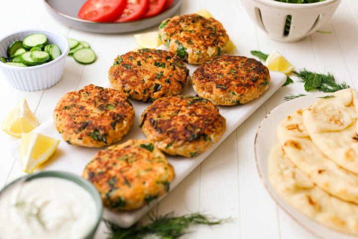 Spinach Salmon Burgers with Whipped Feta – Healthyish Foods