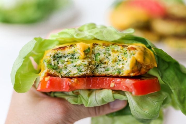 Broccoli Cheddar Chicken Burgers – Healthyish Foods