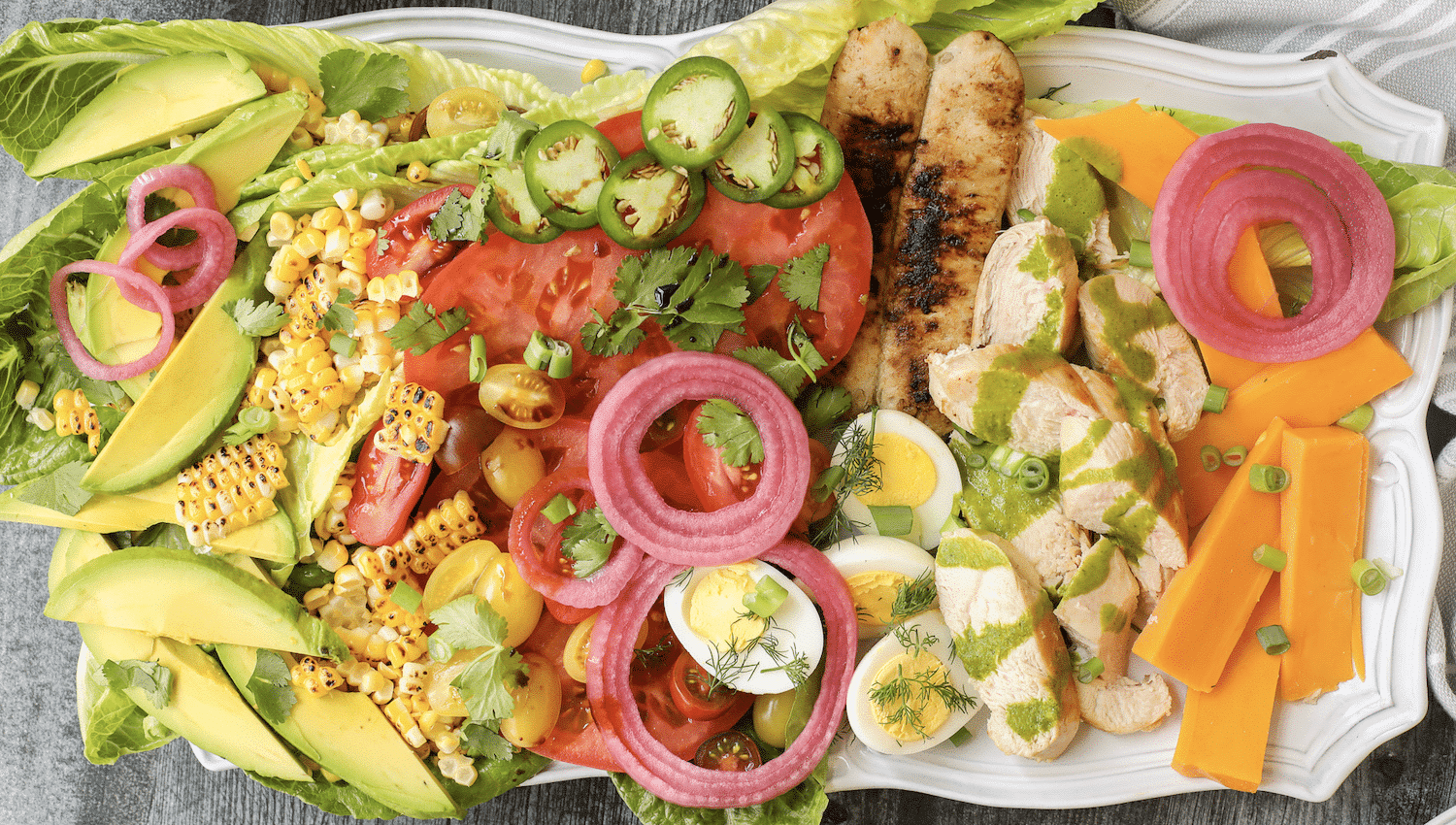 Cobb Salad with Cilantro Lime Dressing – Healthyish Foods