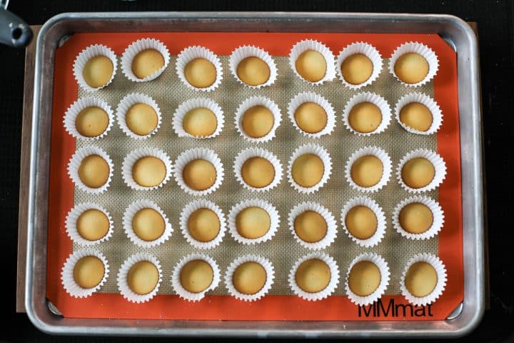liners filled with mini nilla wafers. 
