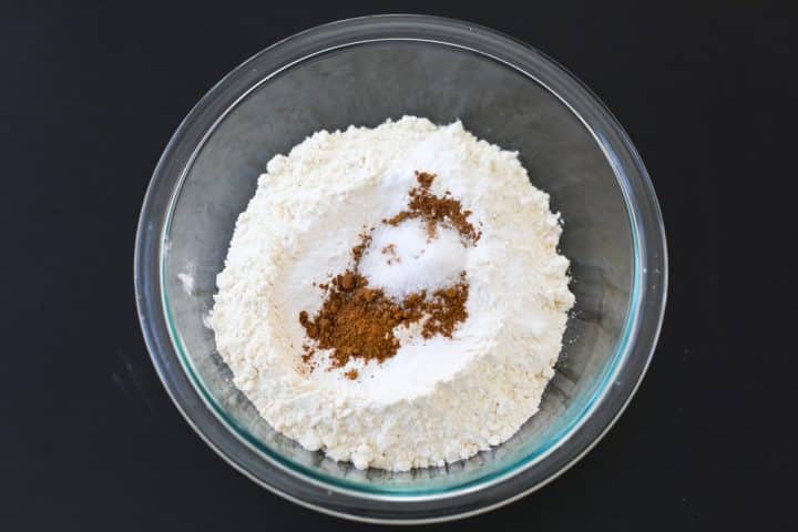dry ingredients in a bowl. 