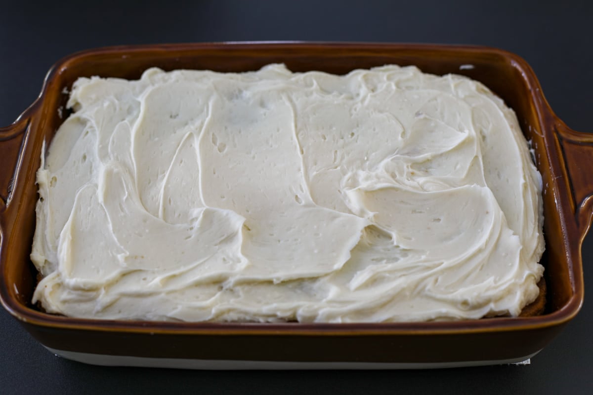 frosted pumpkin cake. 