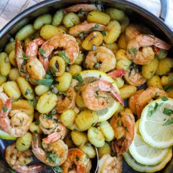 Shrimp Piccata with Pan Fried Gnocchi – Healthyish Foods