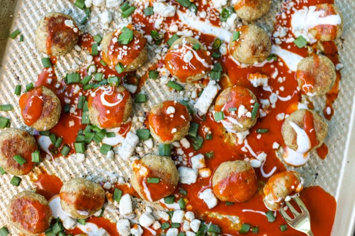 Stuffed Buffalo Chicken Meatballs – Healthyish Foods