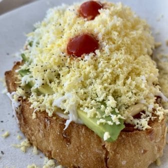 grated egg avocado toast - healthyish foods