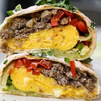 Steak Egg and Cheese Burrito – Healthyish Foods