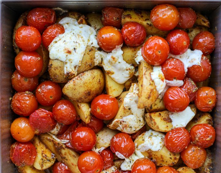 Roasted Potatoes Tomatoes and Mozzarella – Healthyish Foods