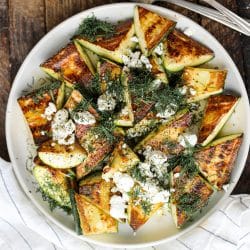 Pan Fried Zucchini with Hot Honey and Feta – Healthyish Foods