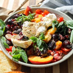 Cherry, Peach, Tomato and Burrata Salad – Healthyish Foods