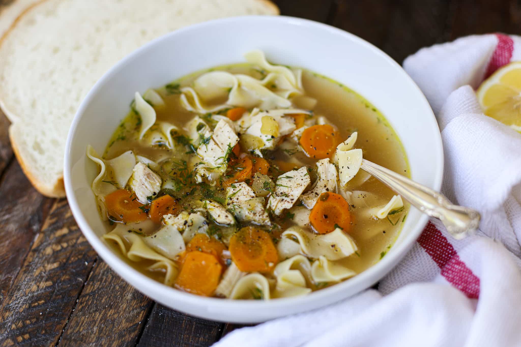 Bone Broth Chicken Noodle Soup - Healthyish Foods