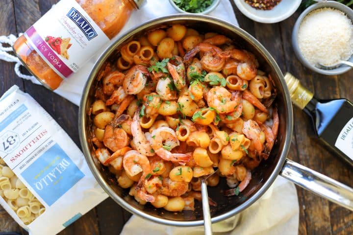 Shrimp Pasta with Spicy Vodka Sauce – Healthyish Foods