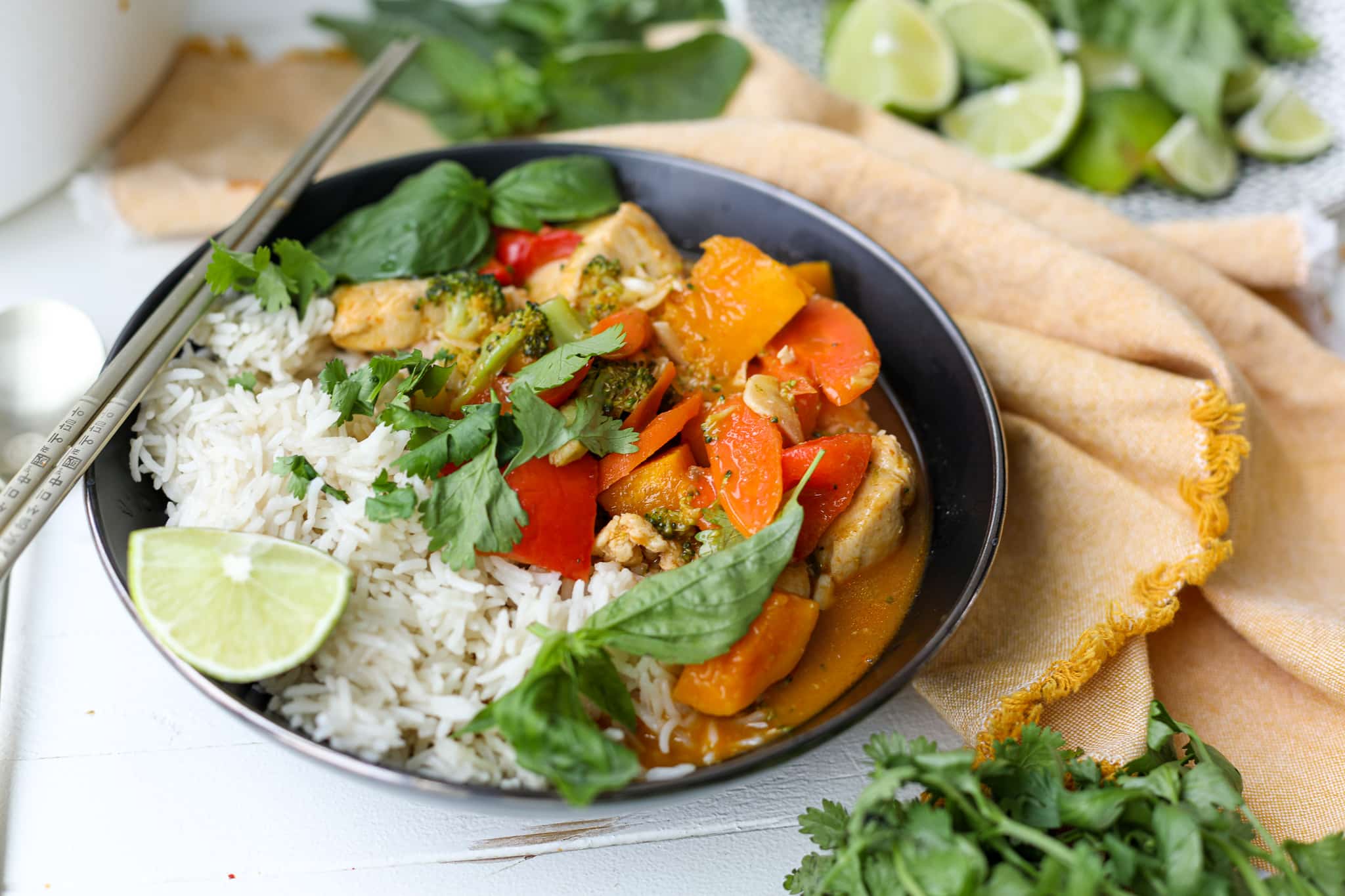Thai Red Curry Chicken and Vegetables - Healthyish Foods