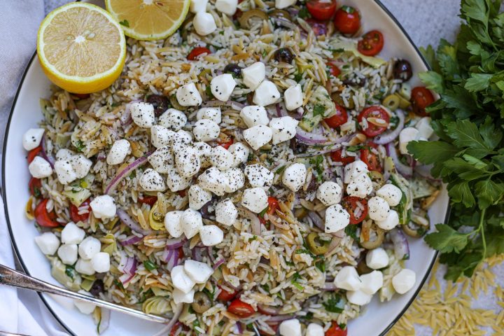 Warm Mediterranean Rice Salad – Healthyish Foods