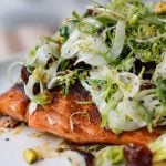 Oven Roasted Salmon with Shaved Vegetable Salad – Healthyish Foods