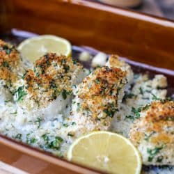 Oven Baked Cod with Buttery Cracker Topping – Healthyish Foods