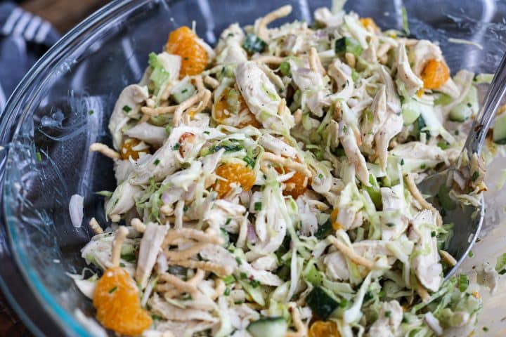 Mandarin Orange Shredded Chicken Salad – Healthyish Foods