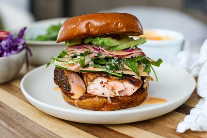 Blackened Pulled Salmon Sandwich – Healthyish Foods