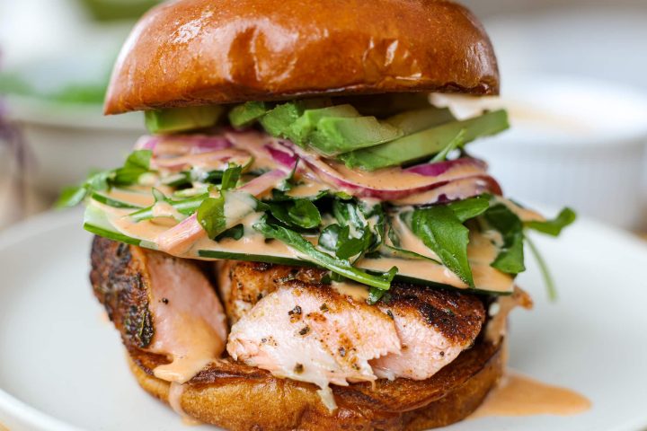 Blackened Pulled Salmon Sandwich – Healthyish Foods