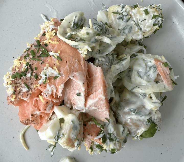 Roasted Salmon Potato Salad