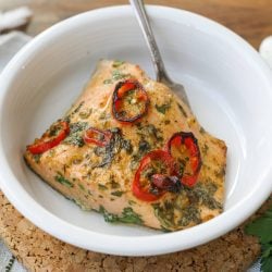 Air Fryer Spicy Garlic Dijon Salmon – Healthyish Foods